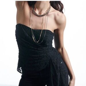 Mare Mare X Anthropologie strapless lace bustier